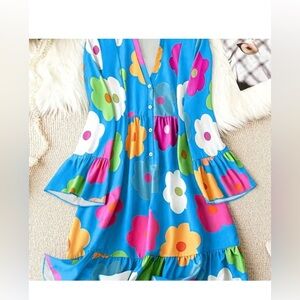 NWT Colorful Floral Dress S
